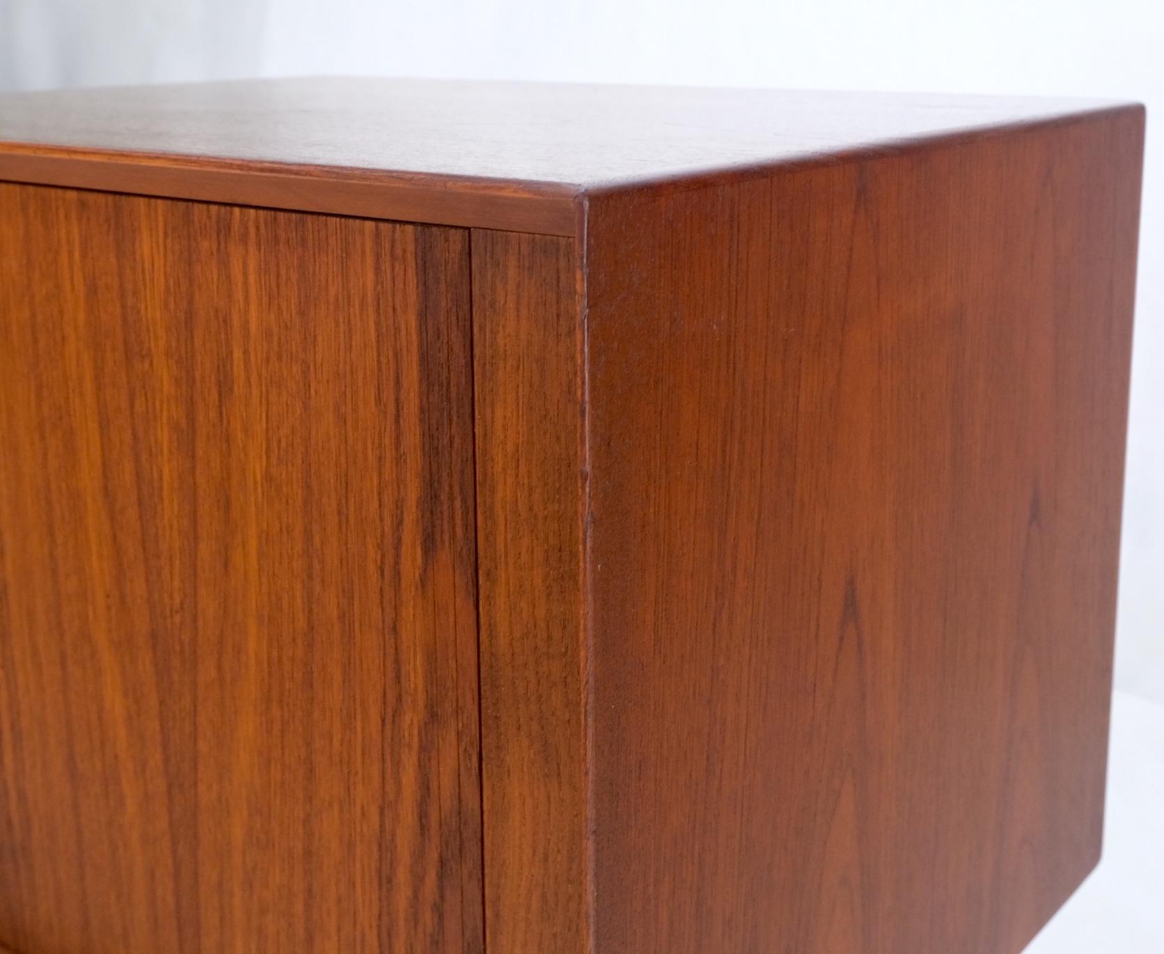EstablishedLines Danish Mid-Century Modern Tambour Door One Drawer End Table Night Stand Mint!