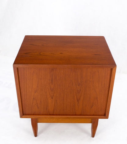 EstablishedLines Danish Mid-Century Modern Tambour Door One Drawer End Table Night Stand Mint!