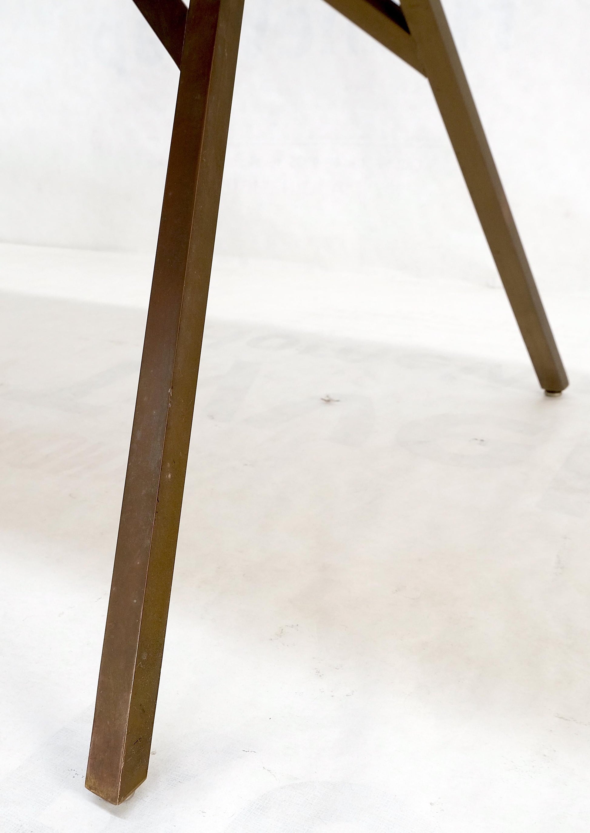 EstablishedLines Solid Bronze Square Profile Two Extension Boards Walnut Top Dining Table Mint!