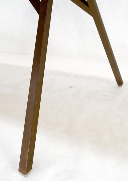 EstablishedLines Solid Bronze Square Profile Two Extension Boards Walnut Top Dining Table Mint!