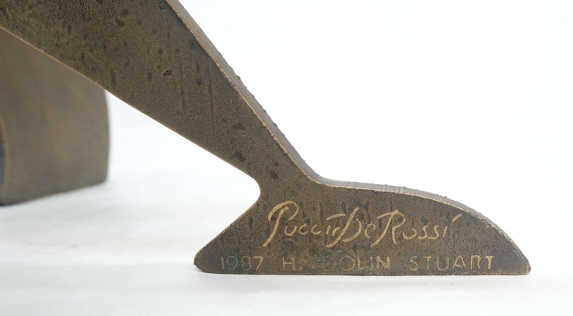 EstablishedLines Pucci de Rossi Signed Heavy Cut Bronze Sheet Figurines Base Square Coffee Table