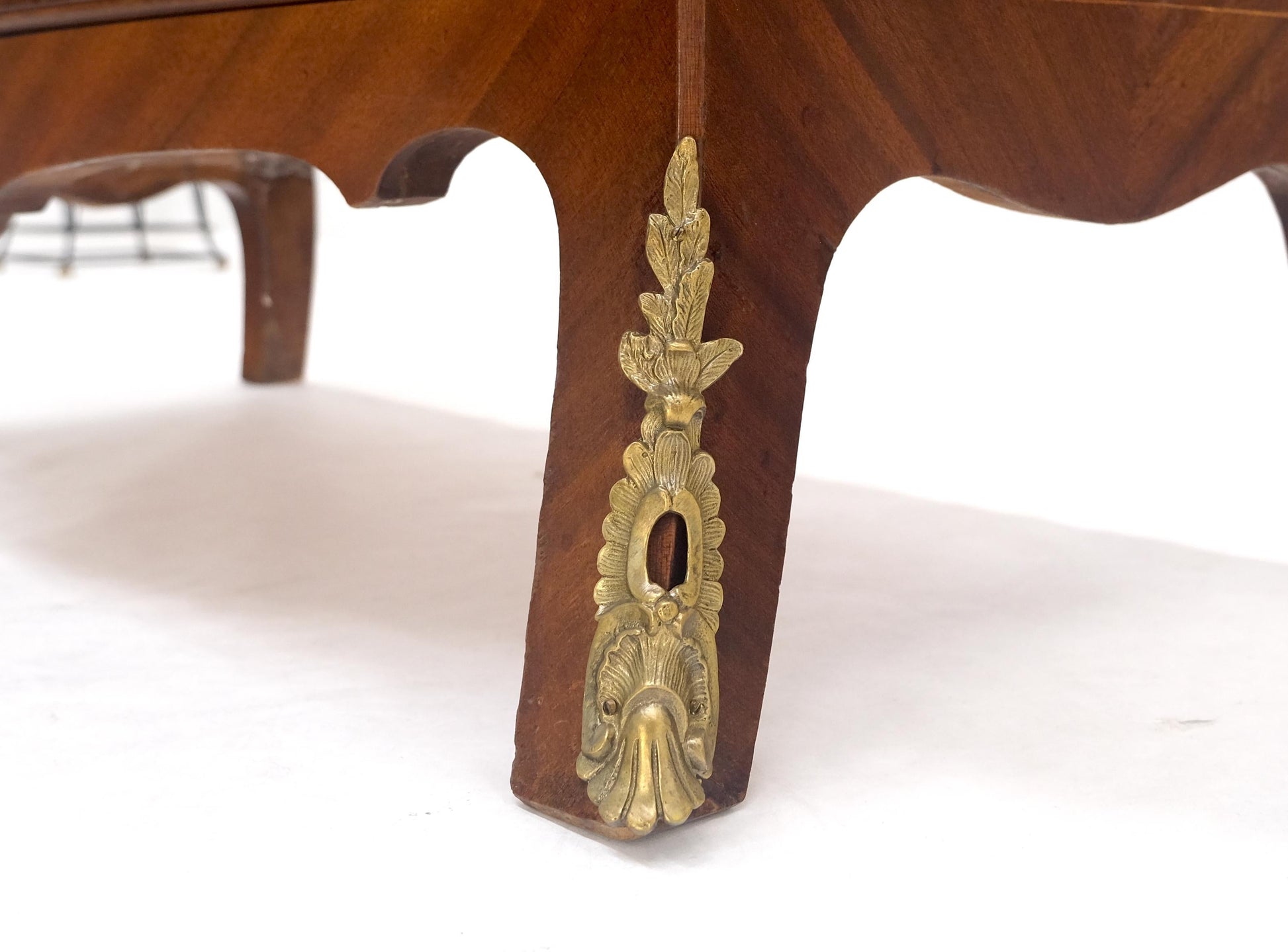 EstablishedLines Bombe French Parquetry Top Bronze Mount Ormolu Mount 3 Drawers Dresser MINT