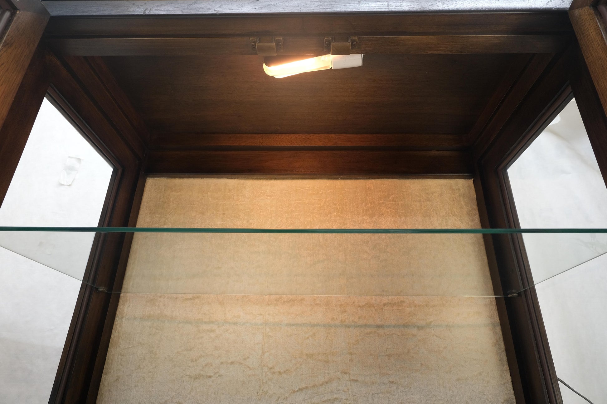EstablishedLines Pair of Asian Compact Display Cabinets Showcases China Cabinets Drawers MINT!
