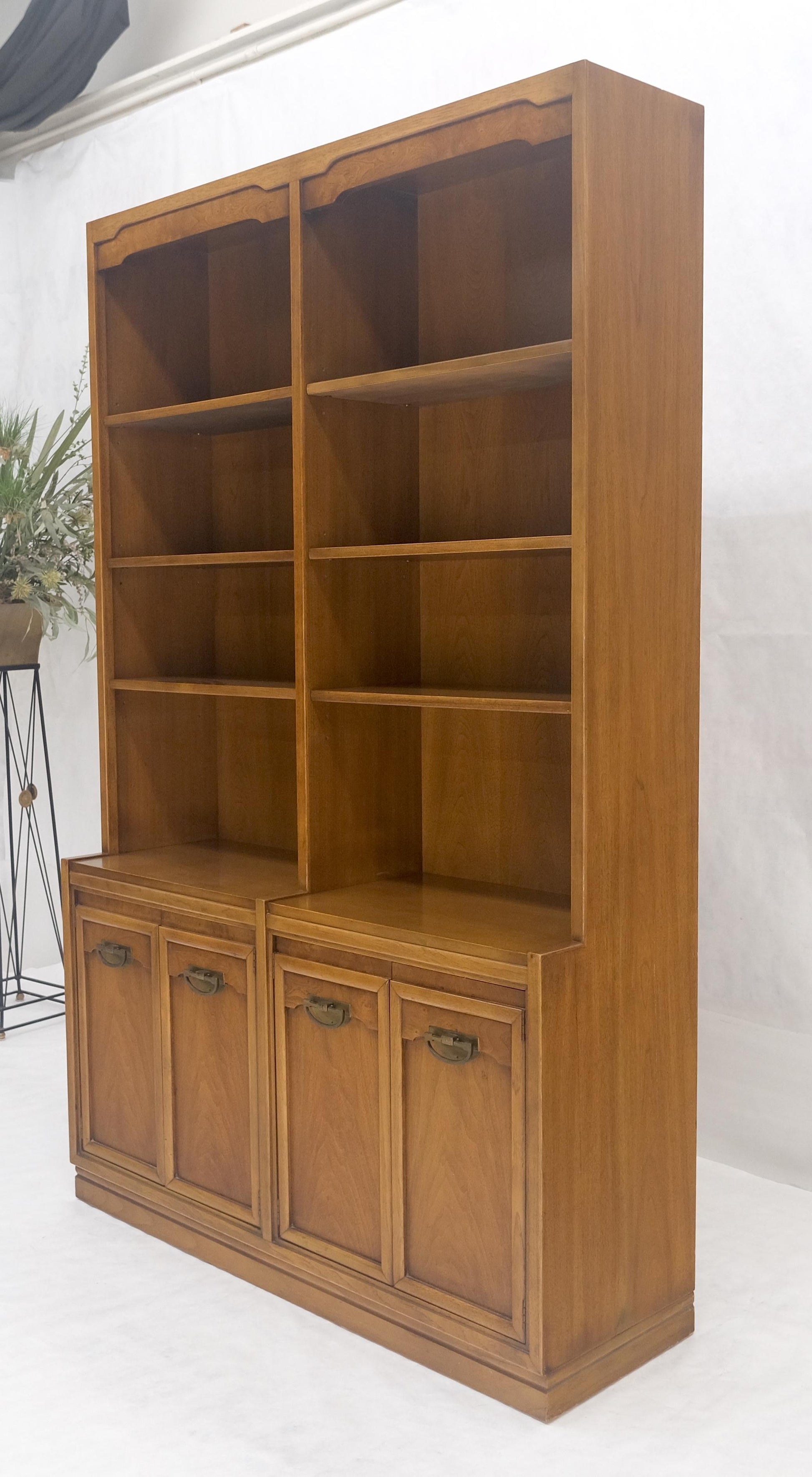 EstablishedLines Fruitwood Drexel Double Bookcase Credenza Mid Century Modern Vintage MINT