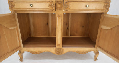 EstablishedLines Marble Top Oak Country French Two Doors Drawers Cabinet Server Sideboard Buffet