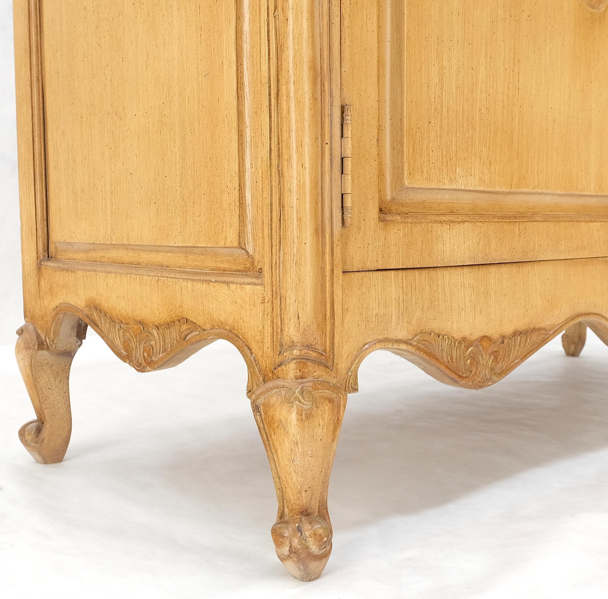 EstablishedLines Marble Top Oak Country French Two Doors Drawers Cabinet Server Sideboard Buffet