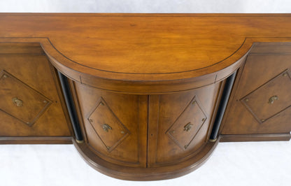 EstablishedLines Grosfeld House Demi Lune Shape Front 2 Part Beveled Glass Doors Breakfront MINT