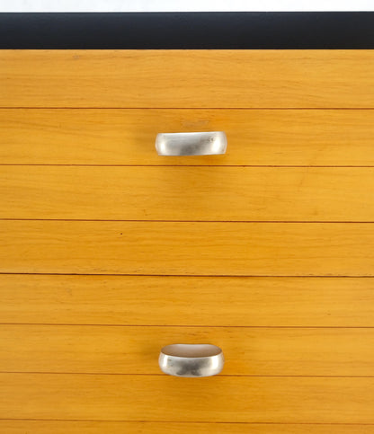 EstablishedLines American of Martinsville Black & Blond 10 Drawers Dresser on Bracket Feet MINT!