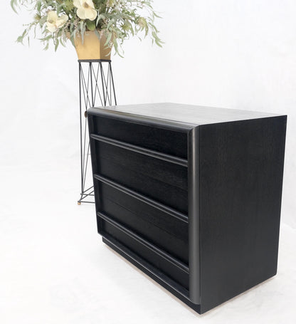 Gibbings Widdicomb Ebonized Black Lacquer 3 Drawers Bachelor Chest Dresser Mint!