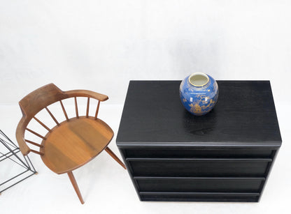 Gibbings Widdicomb Ebonized Black Lacquer 3 Drawers Bachelor Chest Dresser Mint!