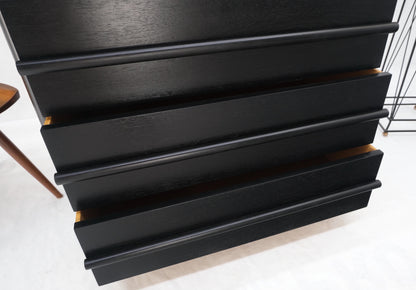 Gibbings Widdicomb Ebonized Black Lacquer 3 Drawers Bachelor Chest Dresser Mint!