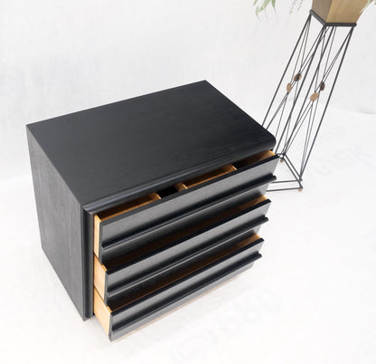 EstablishedLines Gibbings Widdicomb Ebonized Black Lacquer 3 Drawers Bachelor Chest Dresser Mint!