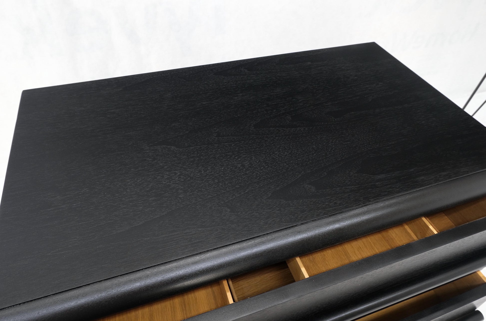 Gibbings Widdicomb Ebonized Black Lacquer 3 Drawers Bachelor Chest Dresser Mint!