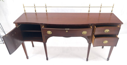 EstablishedLines Kindel Brass Gallery Top 3 Drawers 1 Door Mahogany Federal Style Sideboard MINT
