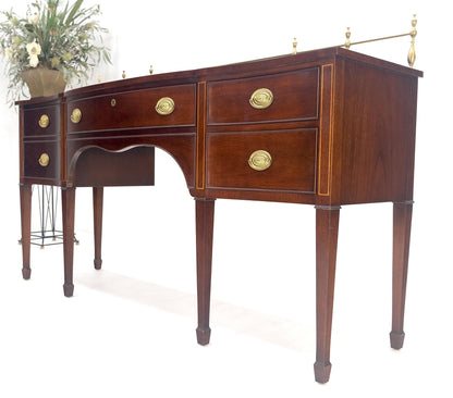 EstablishedLines Kindel Brass Gallery Top 3 Drawers 1 Door Mahogany Federal Style Sideboard MINT