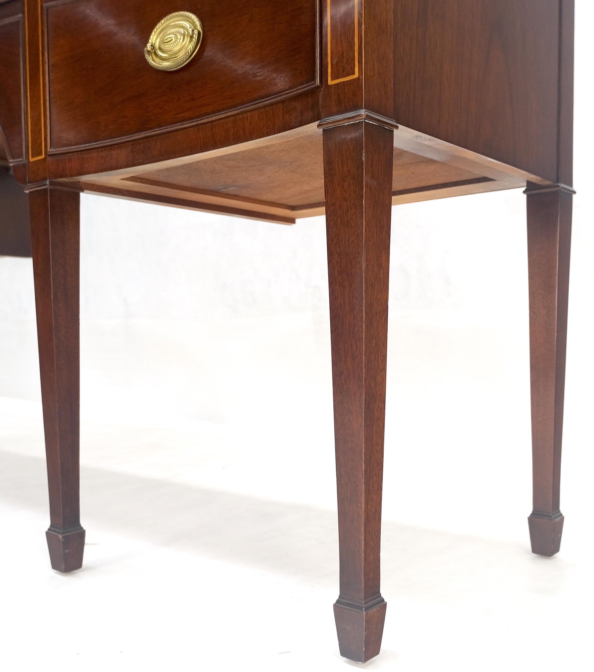 EstablishedLines Kindel Brass Gallery Top 3 Drawers 1 Door Mahogany Federal Style Sideboard MINT