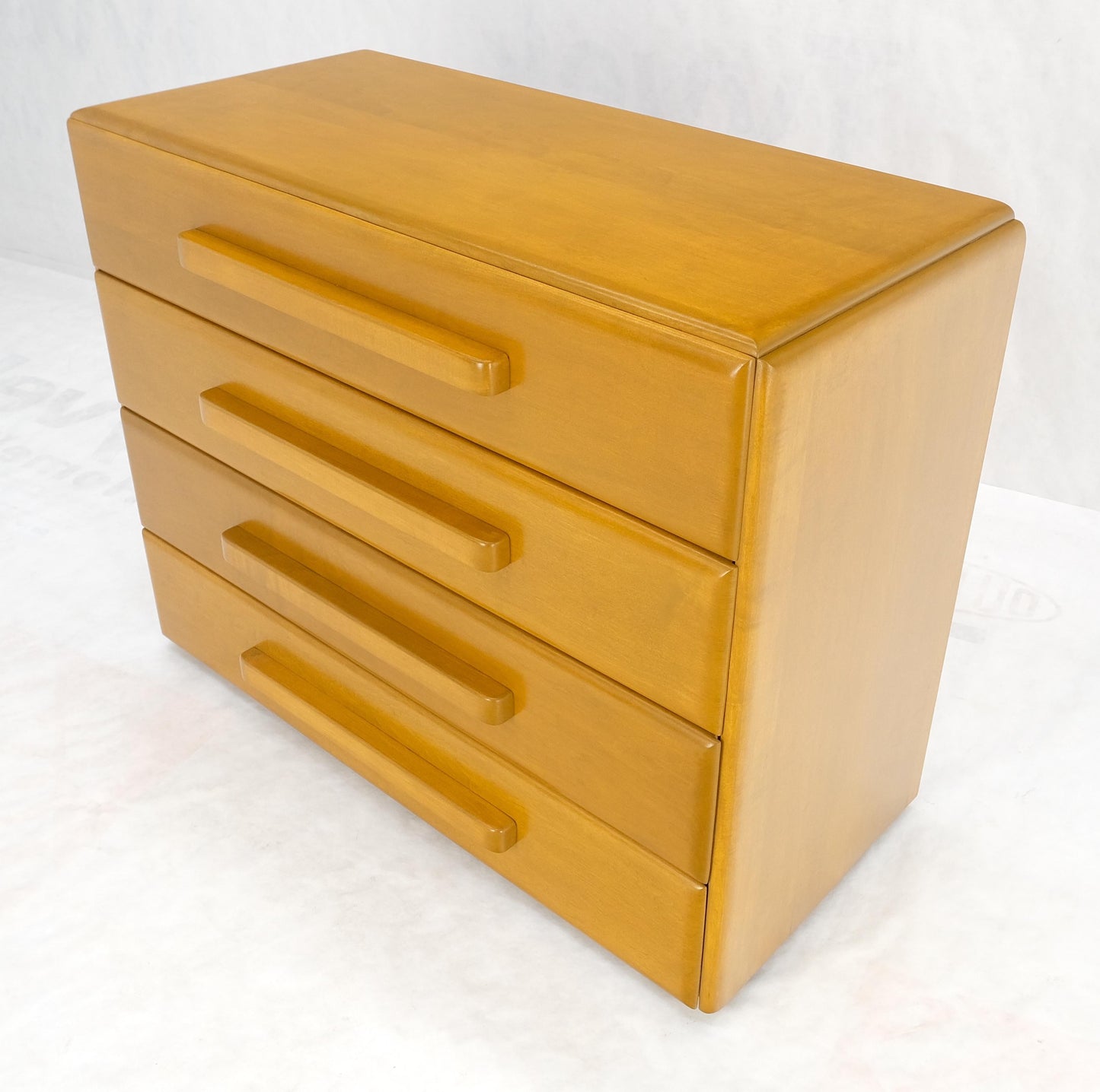 1960 Solid Maple Restored Wrussel Right Conant Ball Solid Maple 4 Drawer Dresser