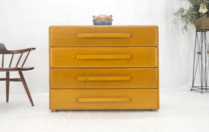 1960 Solid Maple Restored Wrussel Right Conant Ball Solid Maple 4 Drawer Dresser