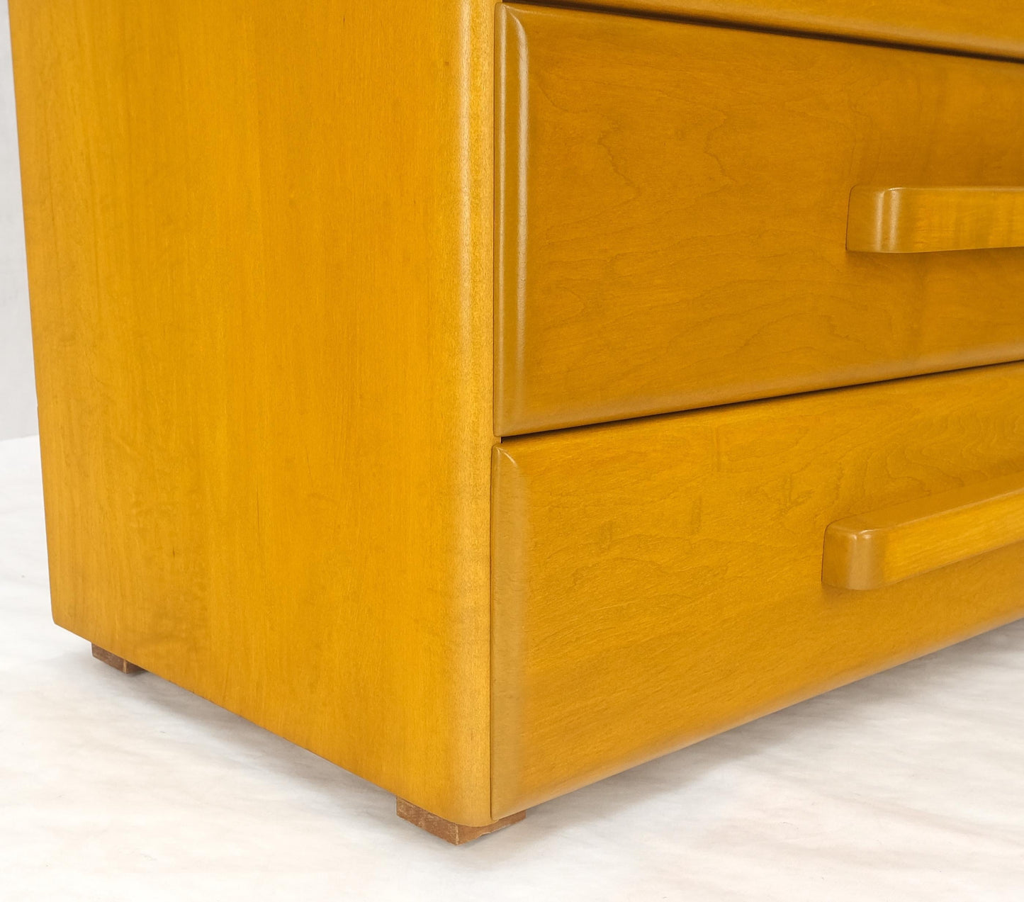 1960 Solid Maple Restored Wrussel Right Conant Ball Solid Maple 4 Drawer Dresser