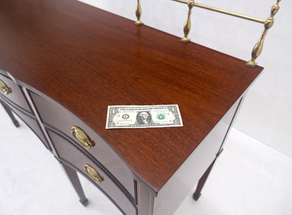 EstablishedLines Kindel Brass Gallery Top 3 Drawers 1 Door Mahogany Federal Style Sideboard MINT