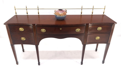 EstablishedLines Kindel Brass Gallery Top 3 Drawers 1 Door Mahogany Federal Style Sideboard MINT
