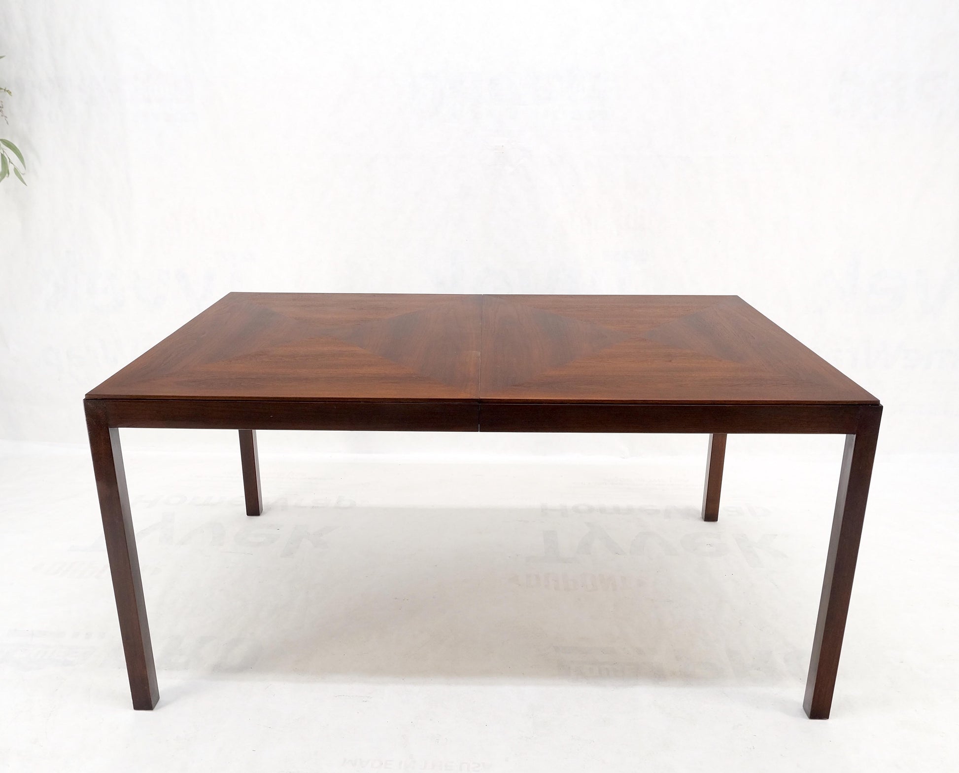 EstablishedLines John Stuart Two Tone Leaves Mid-Century Modern Rectangle Dining Table Mint!