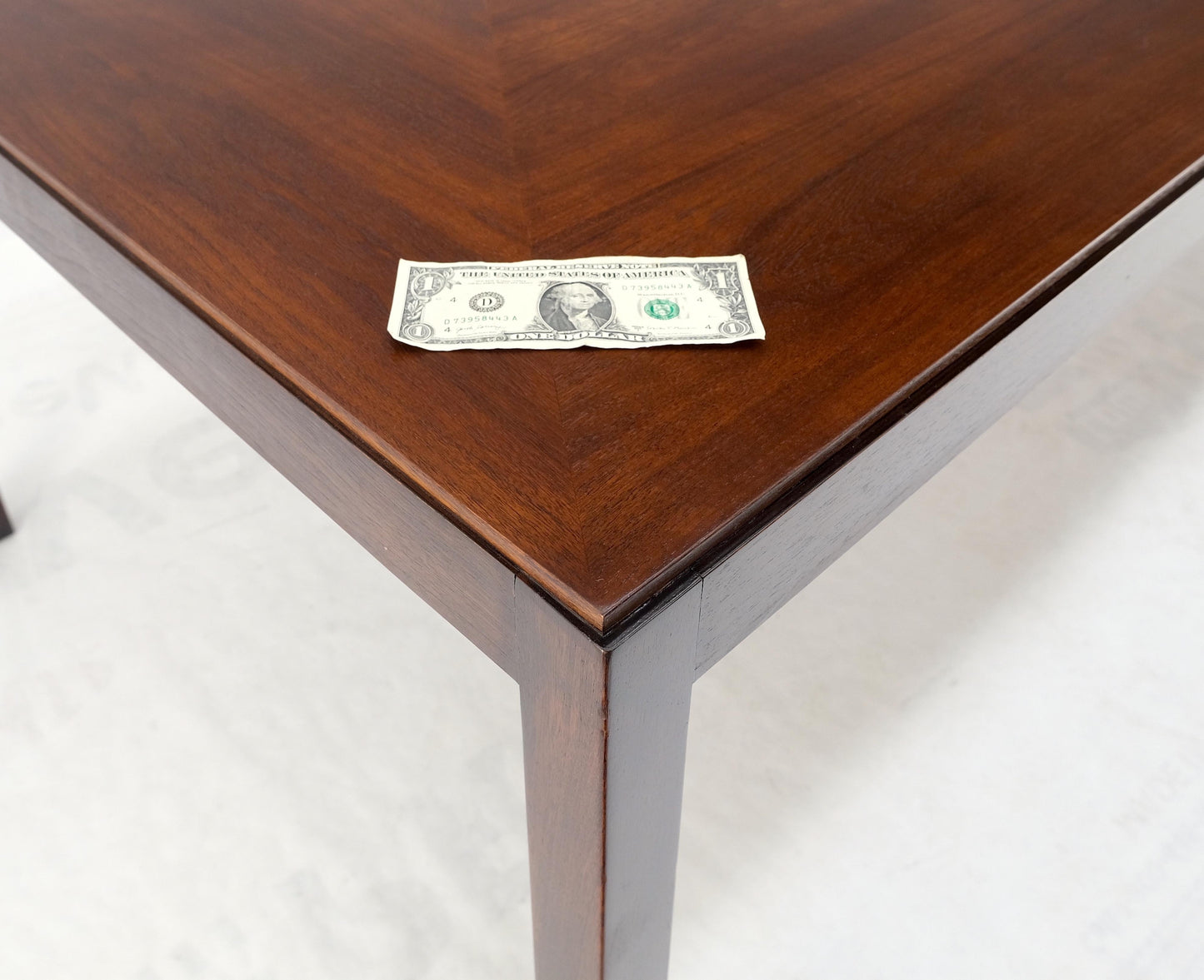 John Stuart Two Tone Leaves Mid-Century Modern Rectangle Dining Table Mint!
