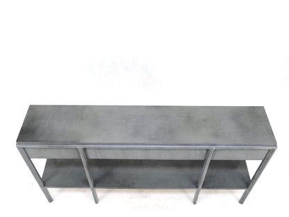 EstablishedLines Widdicomb Faux Finish 3 Drawer Long Sofa Console Table Credenza W/ Shelf Mint!