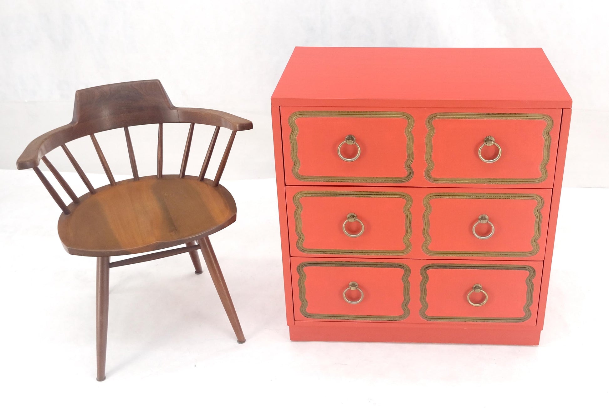 EstablishedLines Dorothy Draper 3 Drawers Dresser Chest w/ Ring Pulls