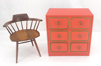 EstablishedLines Dorothy Draper 3 Drawers Dresser Chest w/ Ring Pulls