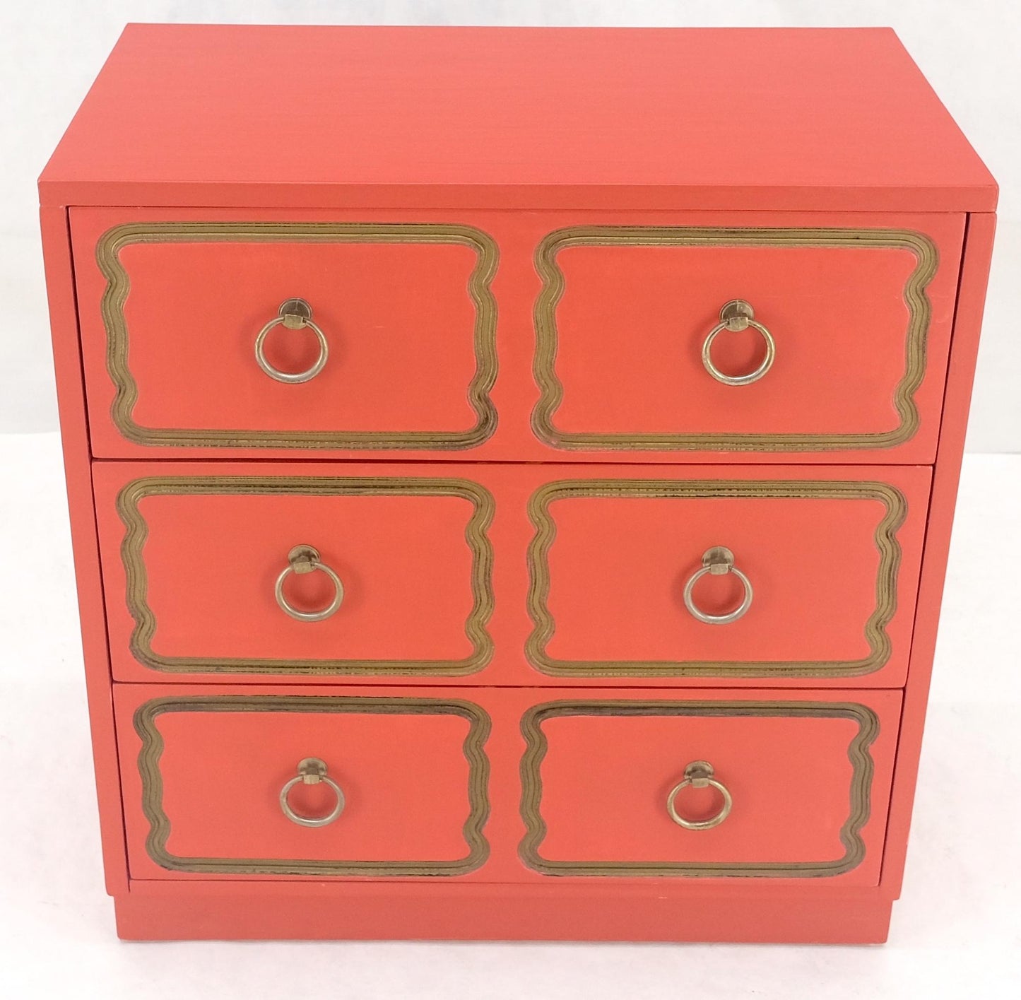 EstablishedLines Dorothy Draper 3 Drawers Dresser Chest w/ Ring Pulls