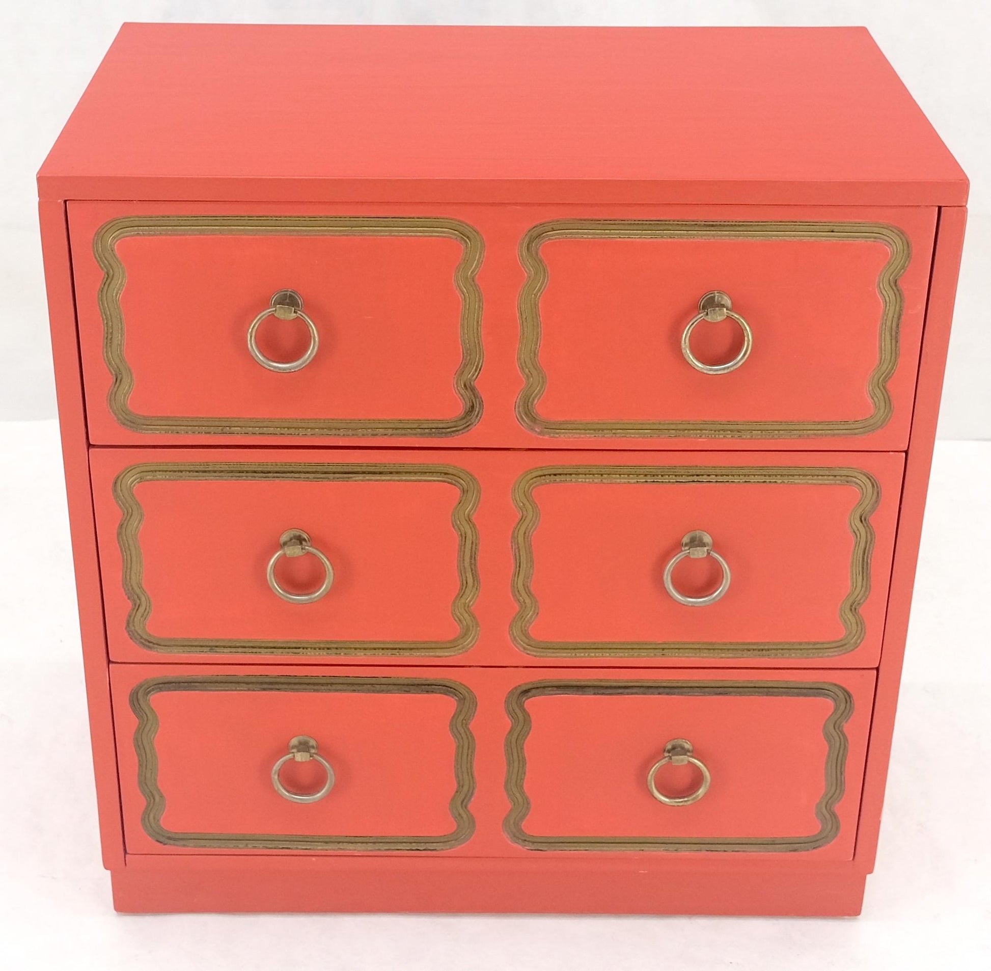 EstablishedLines Dorothy Draper 3 Drawers Dresser Chest w/ Ring Pulls