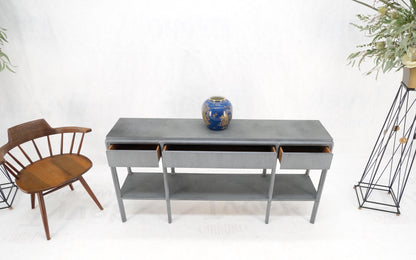 EstablishedLines Widdicomb Faux Finish 3 Drawer Long Sofa Console Table Credenza W/ Shelf Mint!