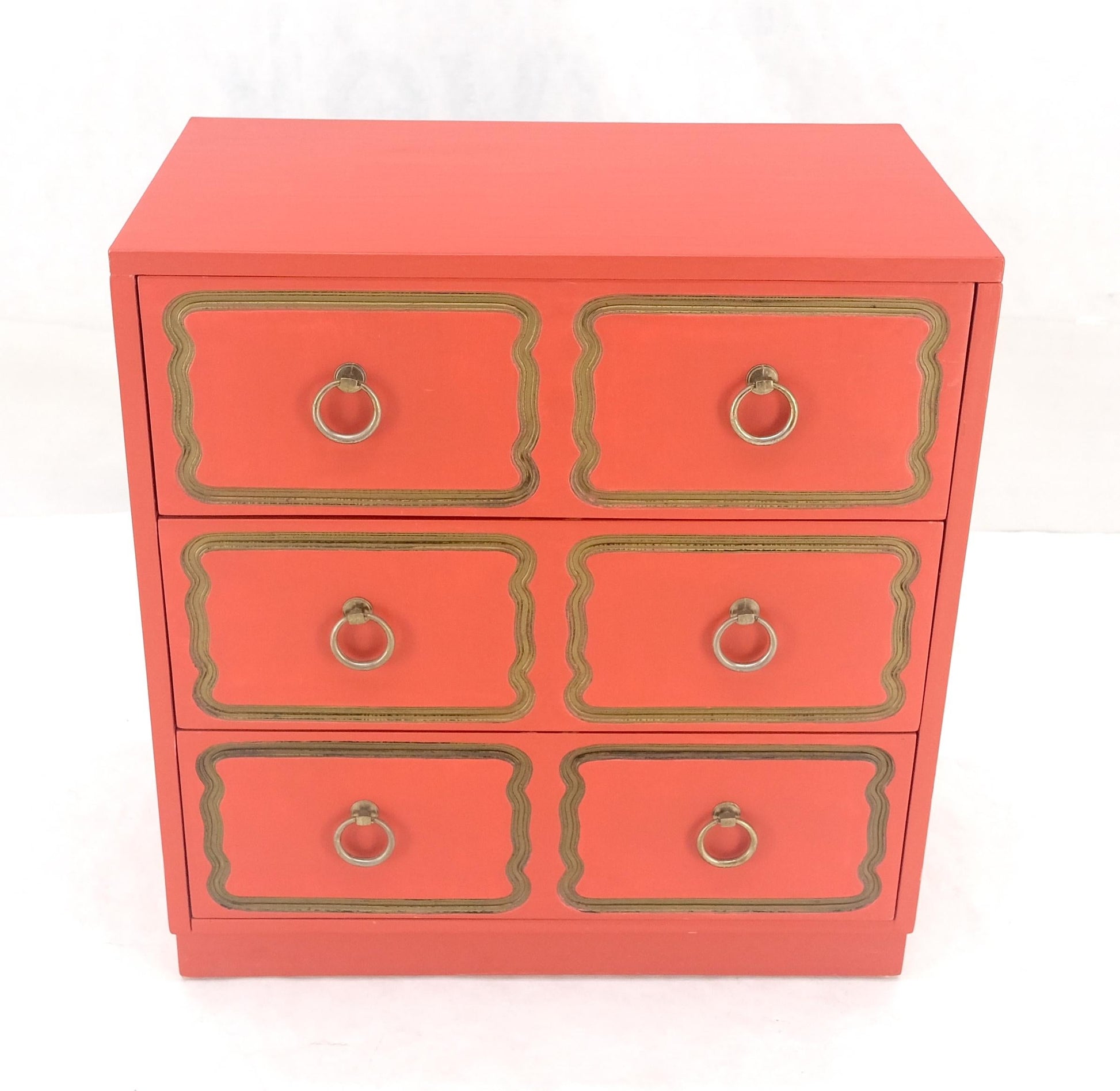 EstablishedLines Dorothy Draper 3 Drawers Dresser Chest w/ Ring Pulls