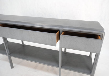 EstablishedLines Widdicomb Faux Finish 3 Drawer Long Sofa Console Table Credenza W/ Shelf Mint!