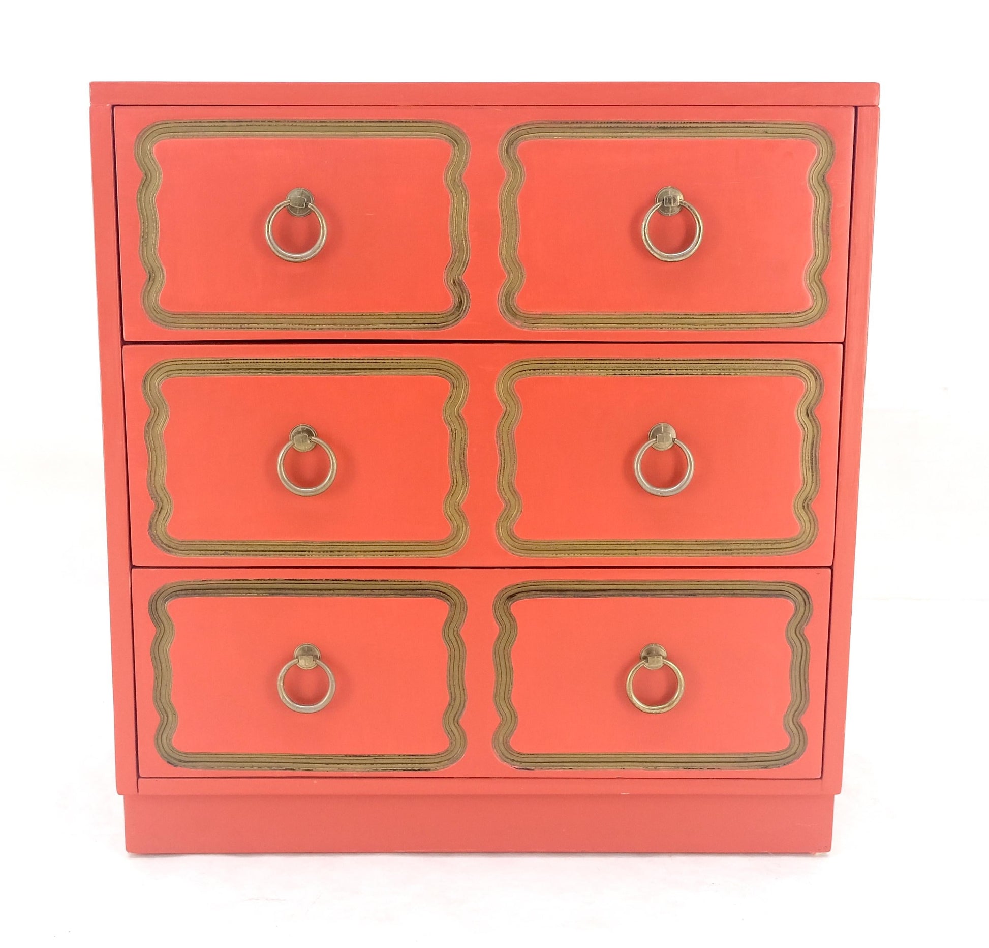 EstablishedLines Dorothy Draper 3 Drawers Dresser Chest w/ Ring Pulls