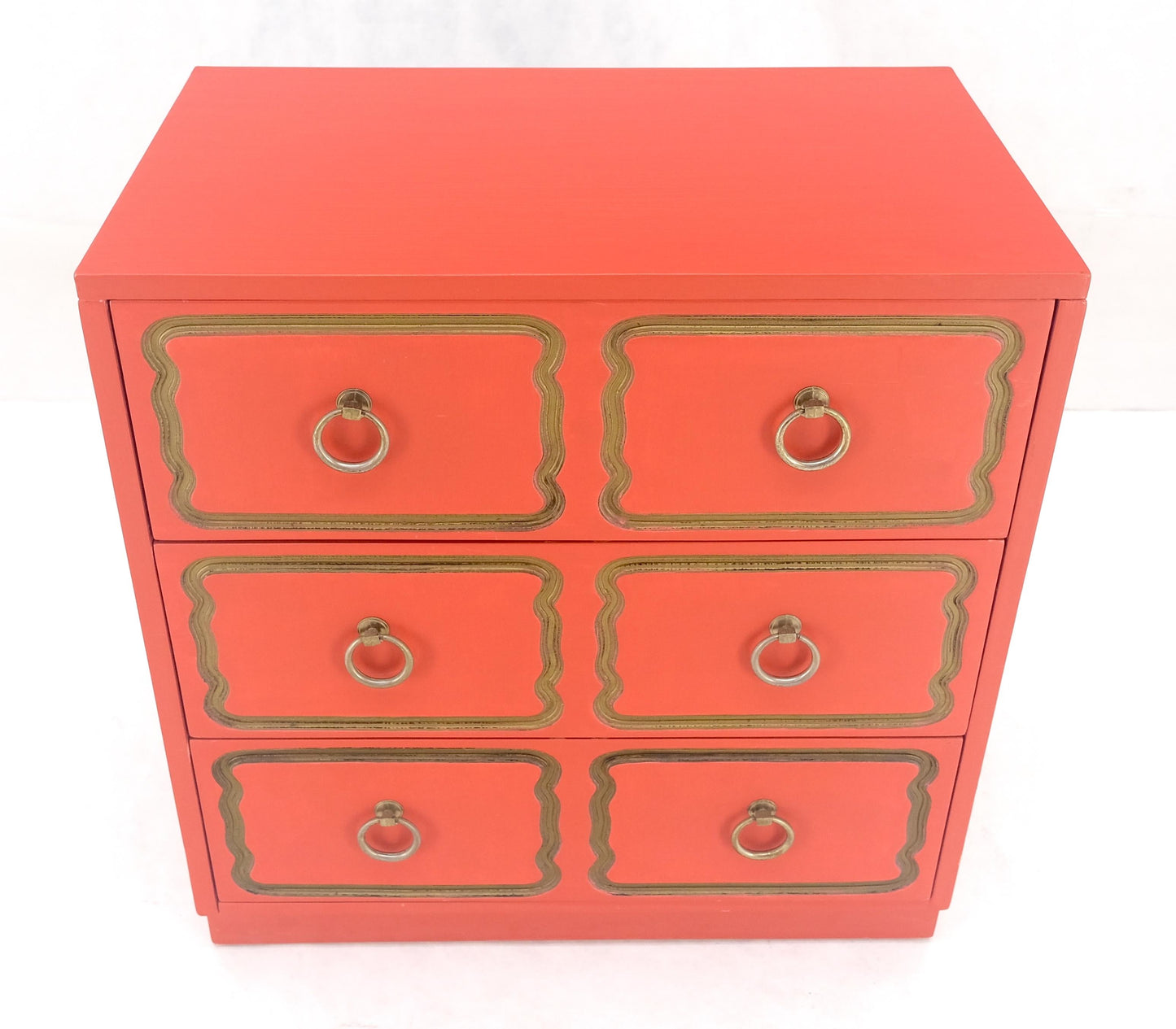 EstablishedLines Dorothy Draper 3 Drawers Dresser Chest w/ Ring Pulls