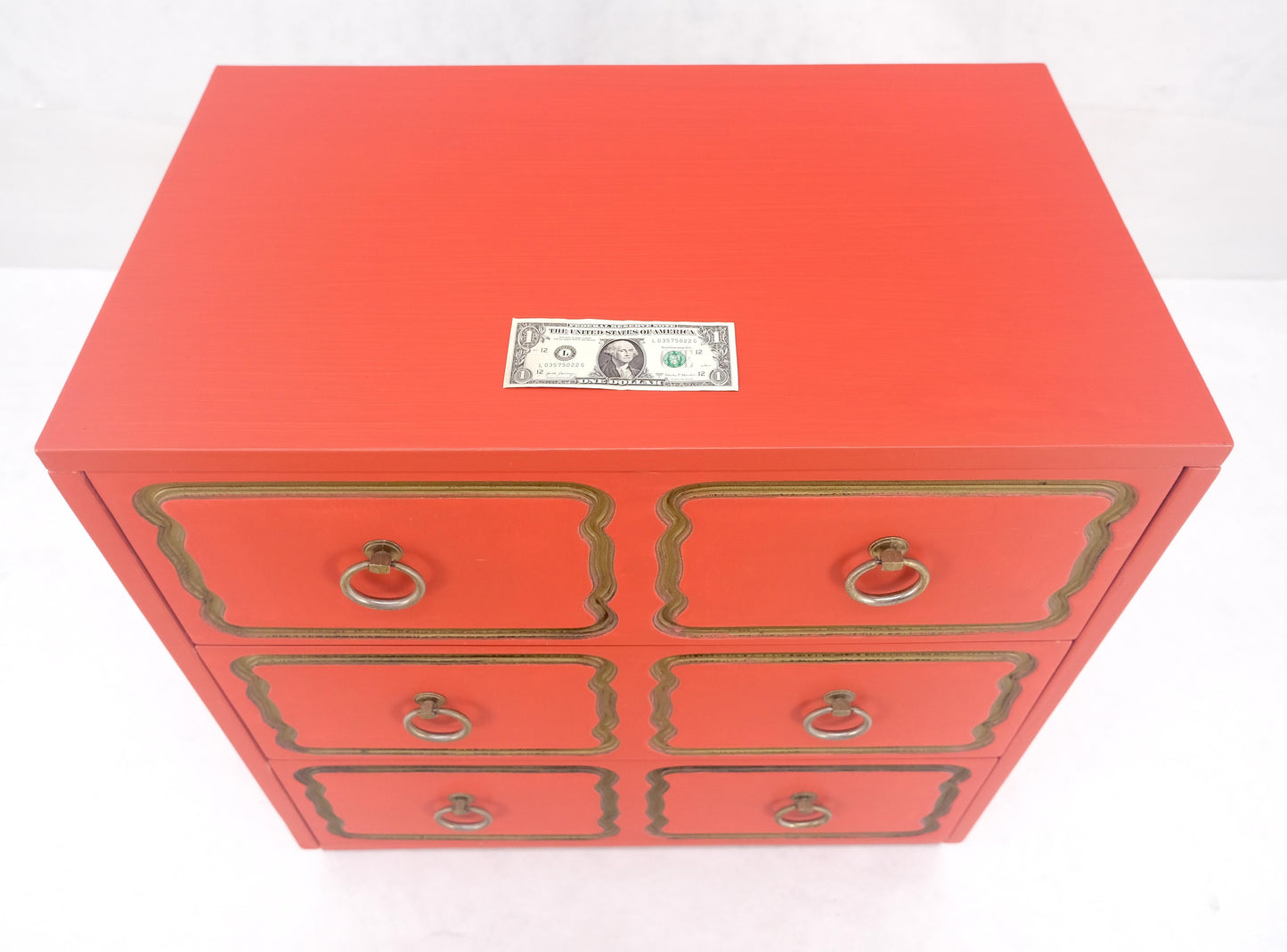 EstablishedLines Dorothy Draper 3 Drawers Dresser Chest w/ Ring Pulls