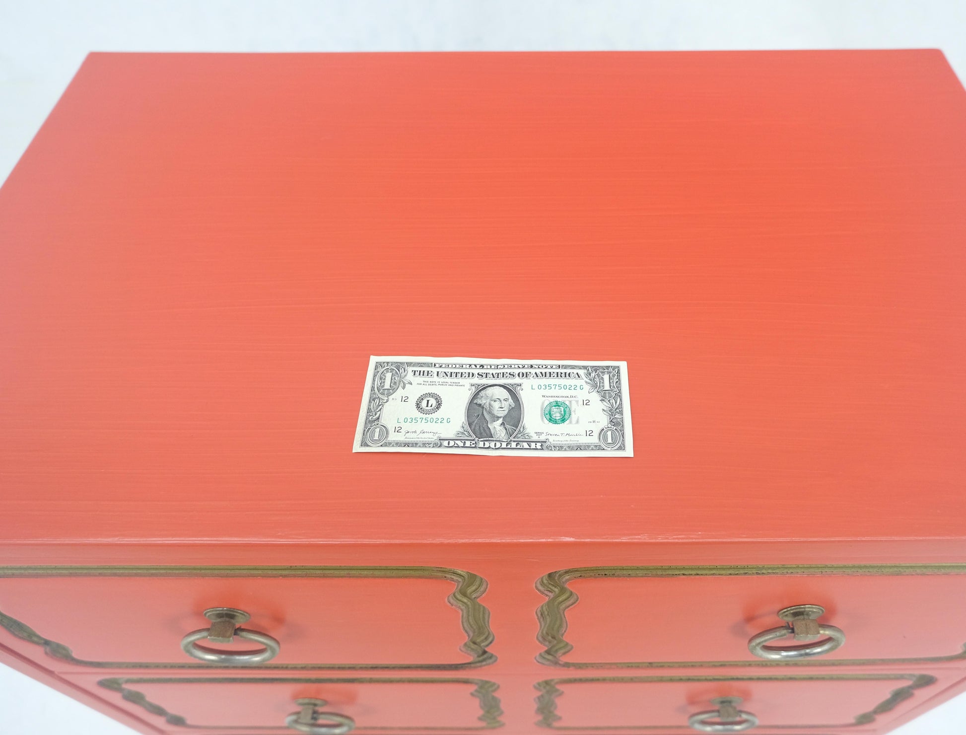 EstablishedLines Dorothy Draper 3 Drawers Dresser Chest w/ Ring Pulls