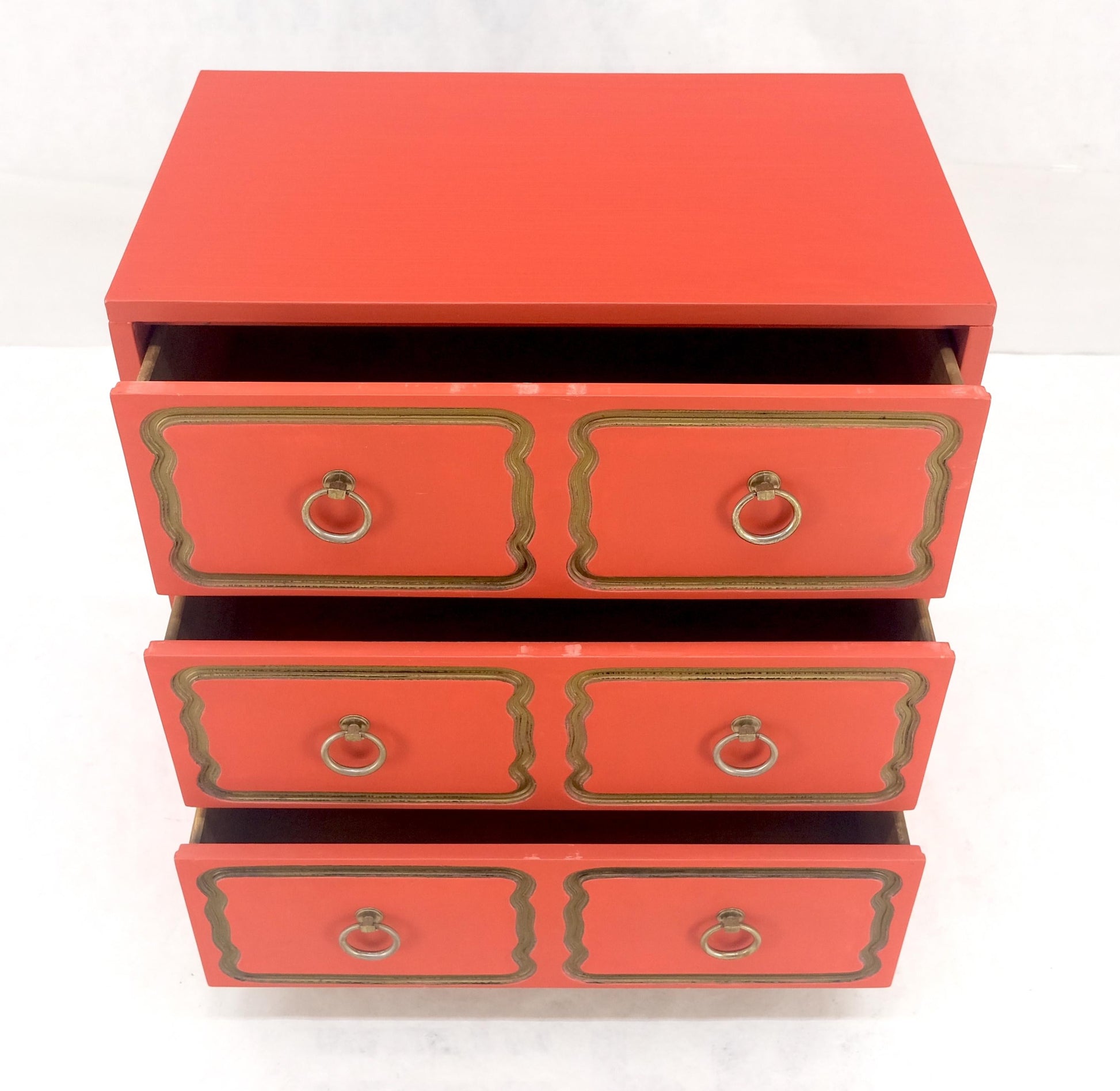 EstablishedLines Dorothy Draper 3 Drawers Dresser Chest w/ Ring Pulls