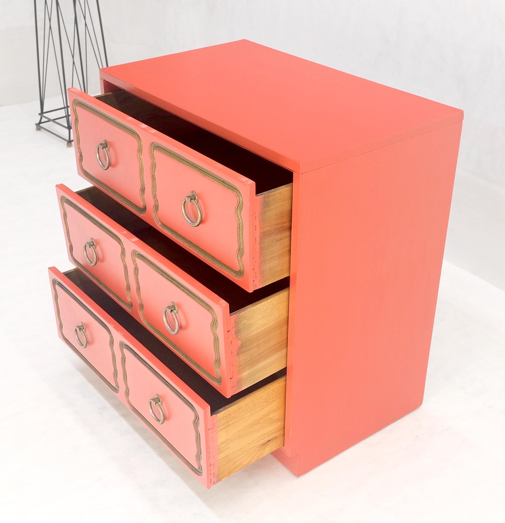 EstablishedLines Dorothy Draper 3 Drawers Dresser Chest w/ Ring Pulls