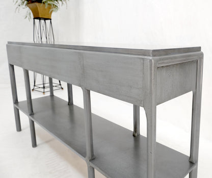 EstablishedLines Widdicomb Faux Finish 3 Drawer Long Sofa Console Table Credenza W/ Shelf Mint!