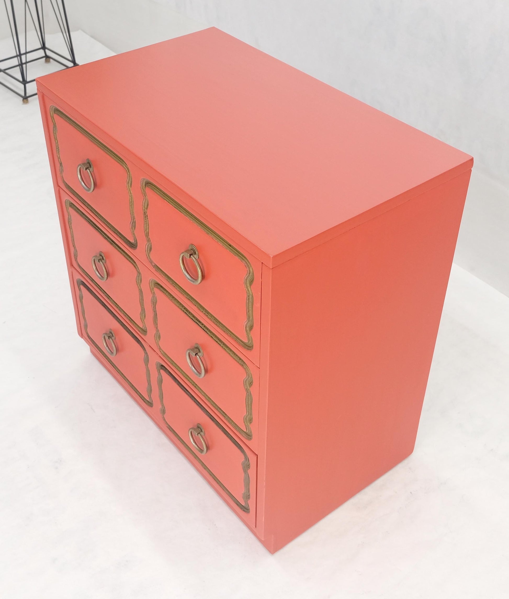 EstablishedLines Dorothy Draper 3 Drawers Dresser Chest w/ Ring Pulls