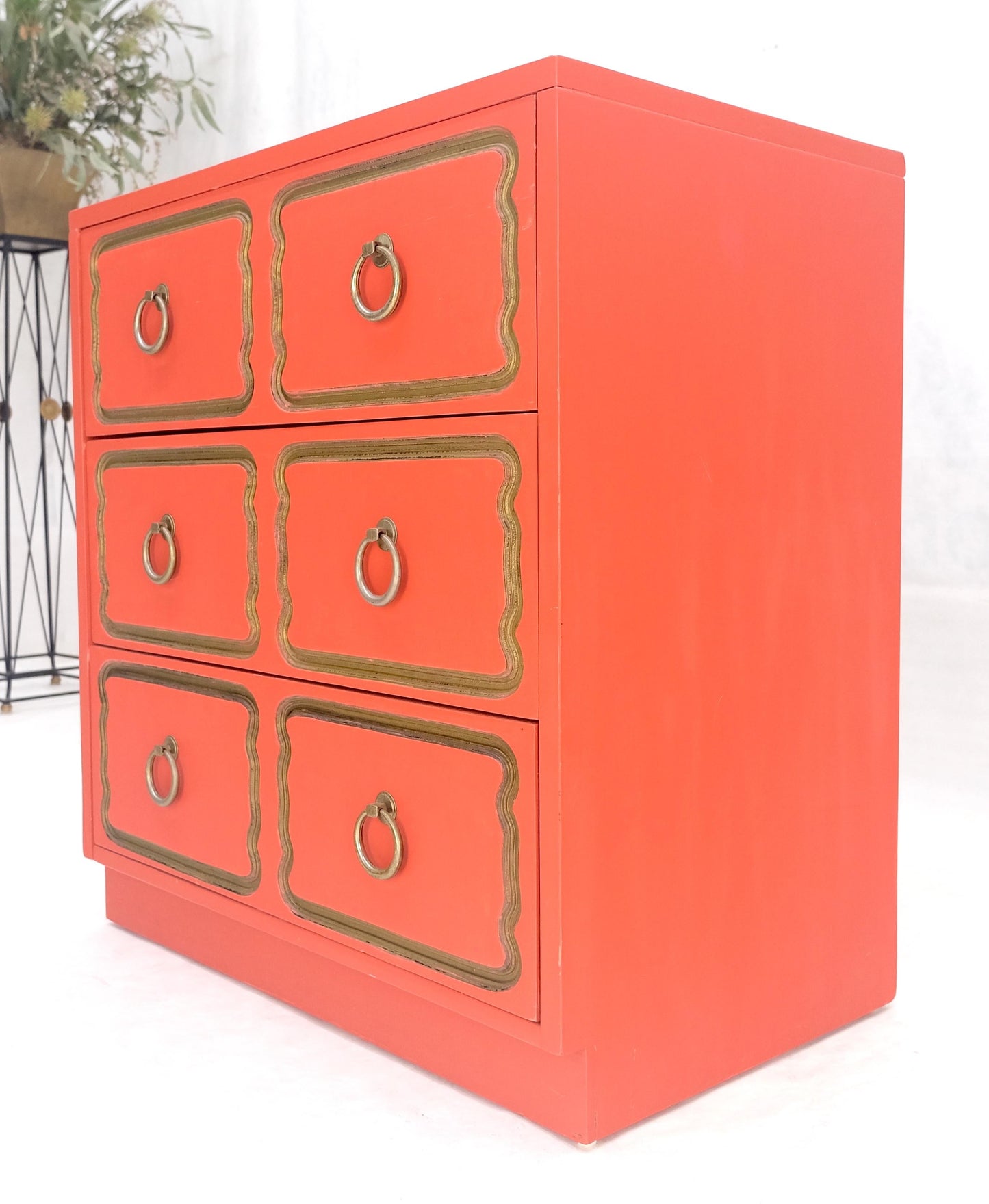 EstablishedLines Dorothy Draper 3 Drawers Dresser Chest w/ Ring Pulls