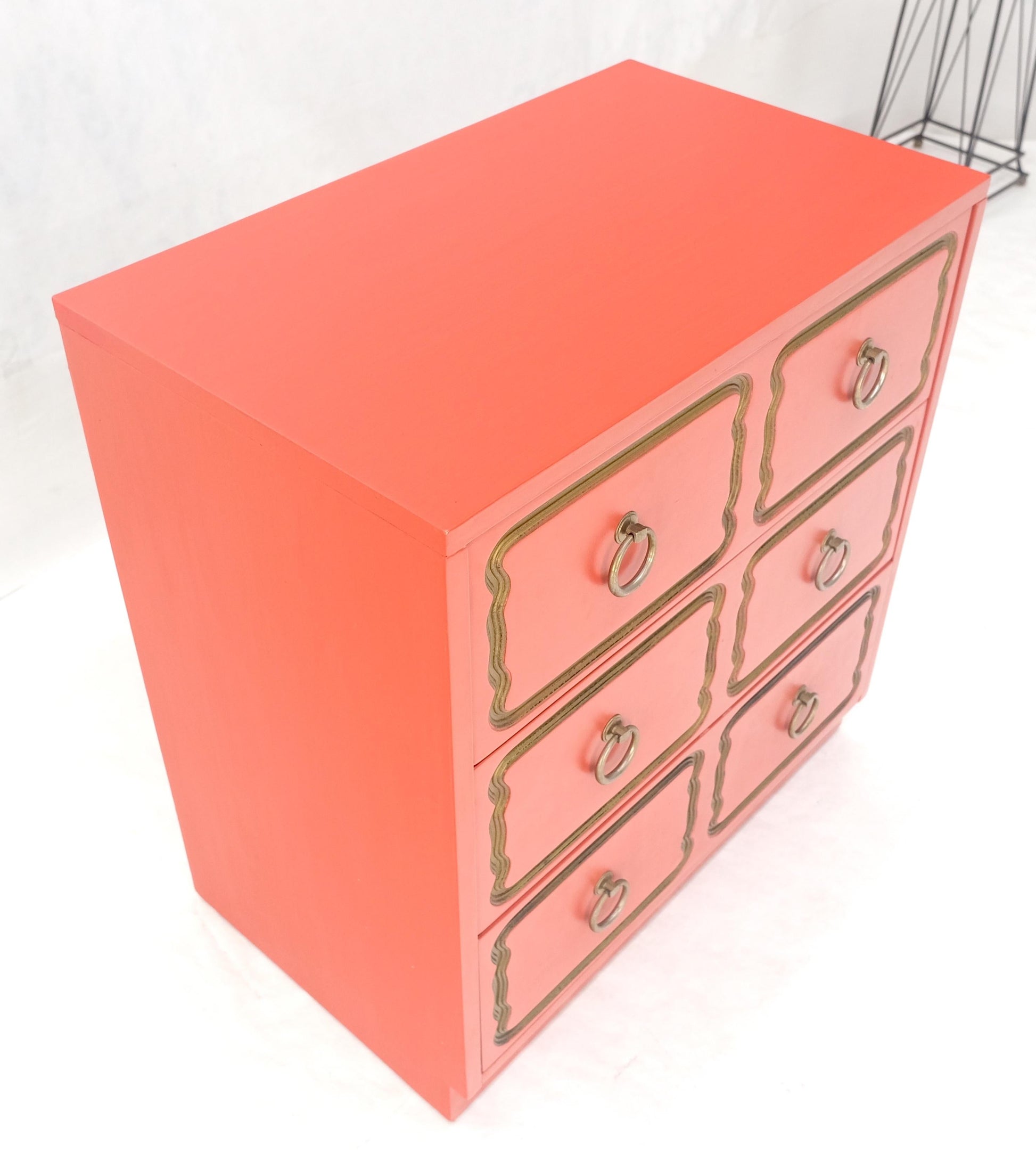 EstablishedLines Dorothy Draper 3 Drawers Dresser Chest w/ Ring Pulls