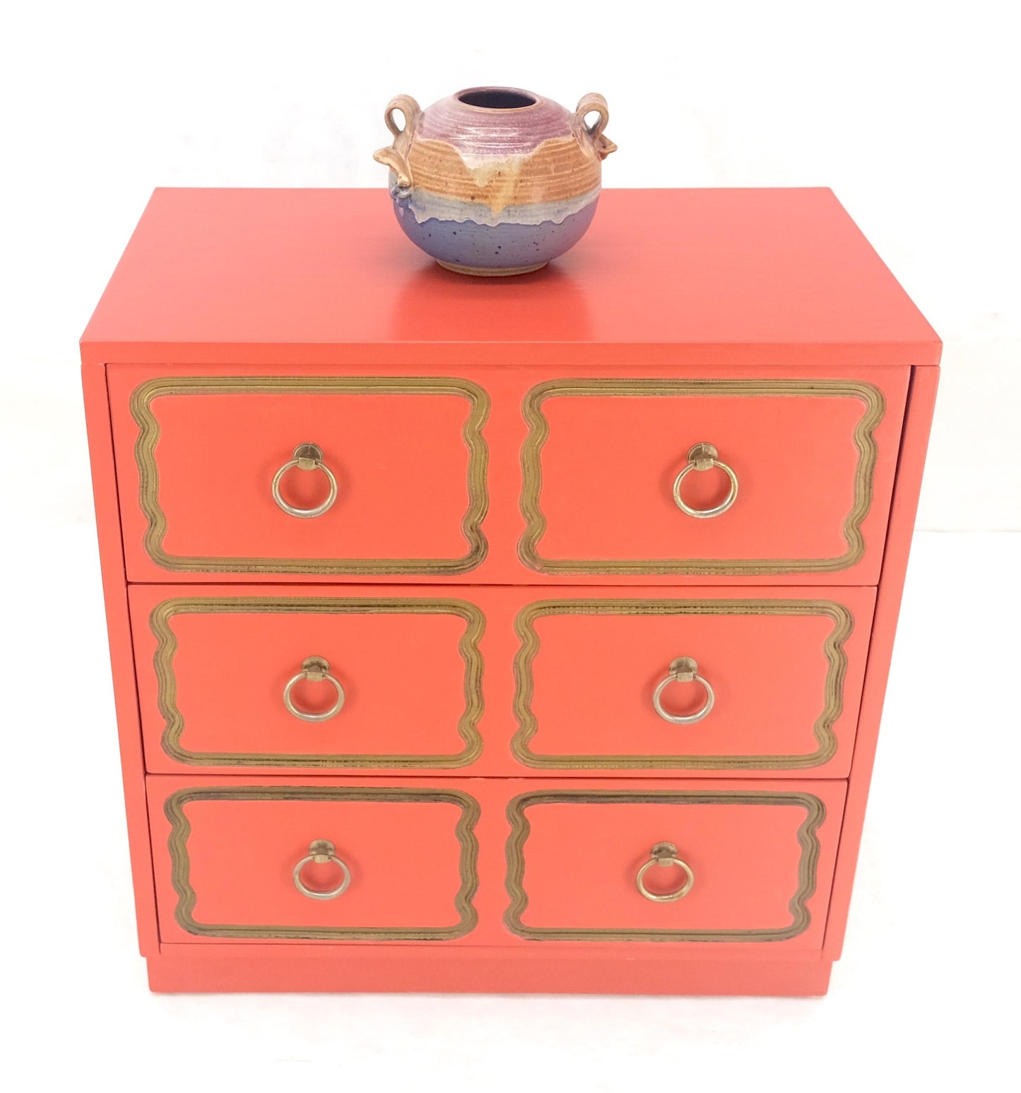 EstablishedLines Dorothy Draper 3 Drawers Dresser Chest w/ Ring Pulls