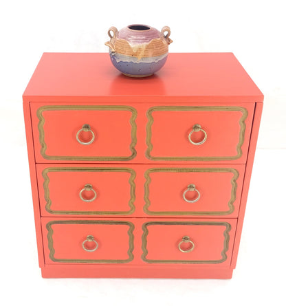 EstablishedLines Dorothy Draper 3 Drawers Dresser Chest w/ Ring Pulls