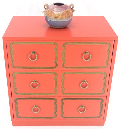 EstablishedLines Dorothy Draper 3 Drawers Dresser Chest w/ Ring Pulls