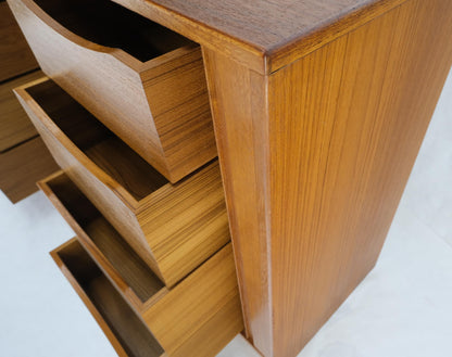 EstablishedLines Tambour Doors 12 Deep Drawers 3 Shelves Danish Teak Mid-Century Modern Credenza