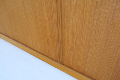 EstablishedLines Tambour Doors 12 Deep Drawers 3 Shelves Danish Teak Mid-Century Modern Credenza